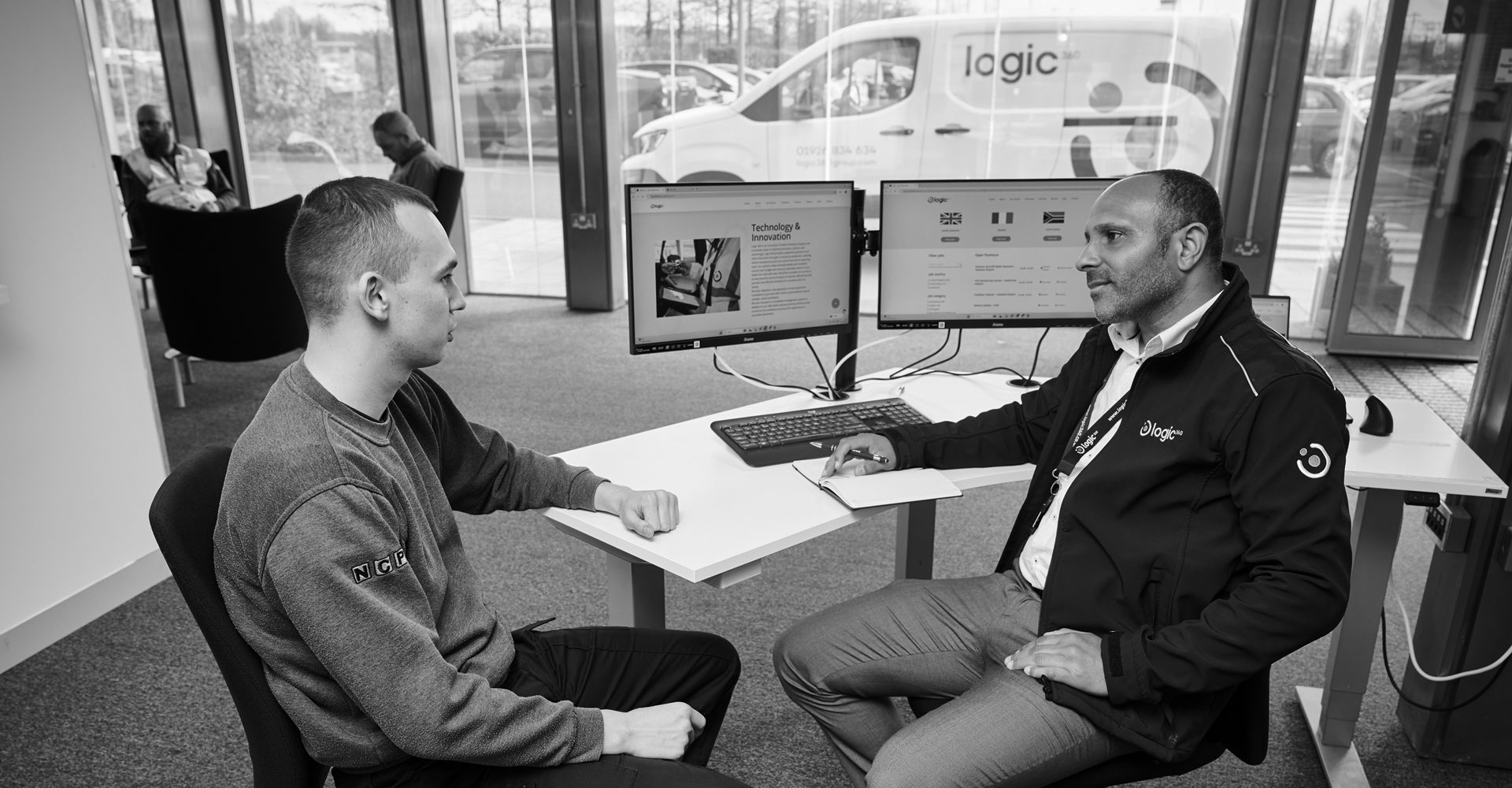 A candidate preparing for an interview
